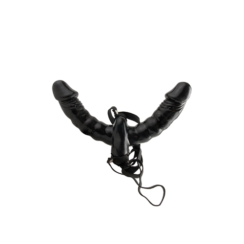 Fetish Fantasy Vibrating Double Delight: Vibro-Strap-On, schwarz - vergleichen und günstig kaufen