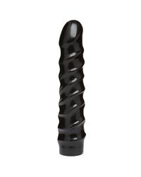 Gerippter Dildo extra lang schwarz 20,3 x 3,8 cm