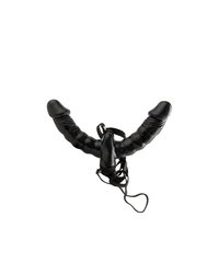 Fetish Fantasy Vibrating Double Delight: Vibro-Strap-On, schwarz