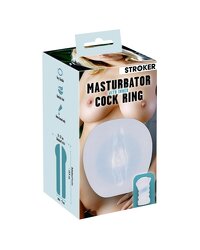 Masturbator mit integriertem Penisring