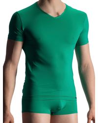 Olaf Benz RED1916: V-Neck-Shirt, emerald - vergleichen und günstig kaufen