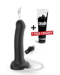 Strap-On-Me Cum: Strap-On-Dildo mit Spritzfunktion, schwarz - vergleichen und günstig kaufen