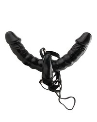 Fetish Fantasy Vibrating Double Delight: Vibro-Strap-On, schwarz - vergleichen und günstig kaufen