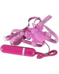 Butterfly-Vibrator „Butterfly Strap On?? zum Umschnallen, 10 Vibrationsmodi