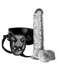 Strap-On „Invisible Hunter??, Dildo transparent, 20 cm